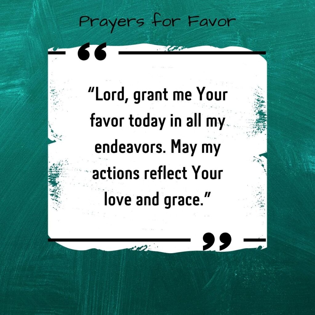 Prayers for Favor