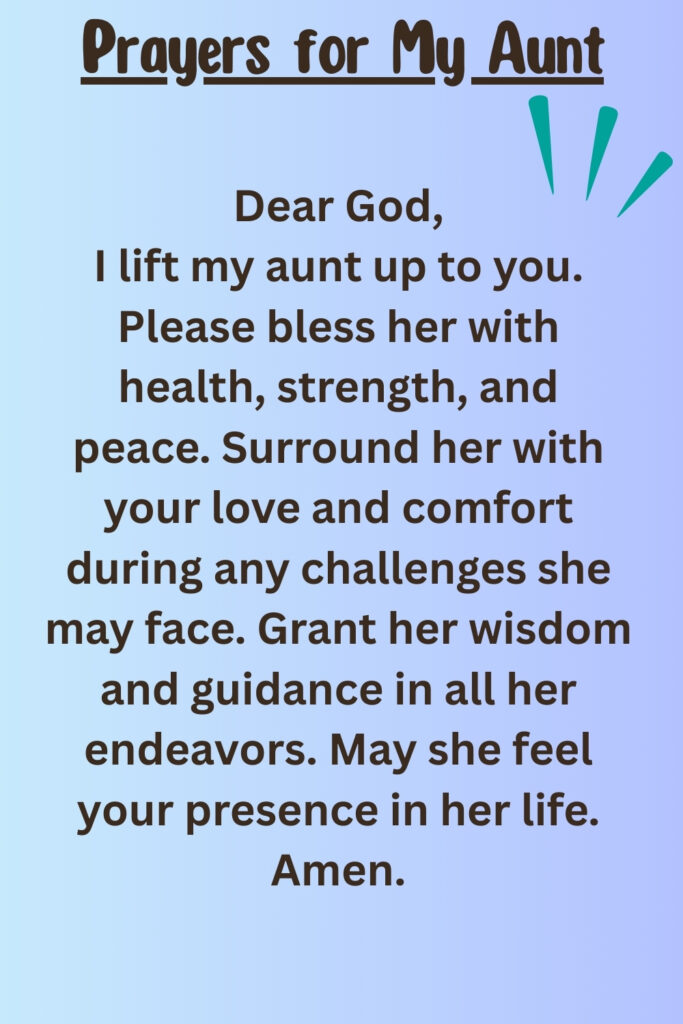 Prayers for My Aunt
