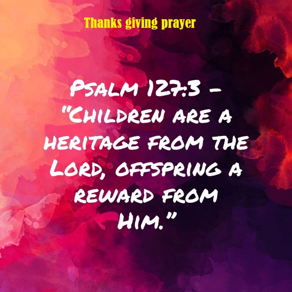 thanksgiving prayer