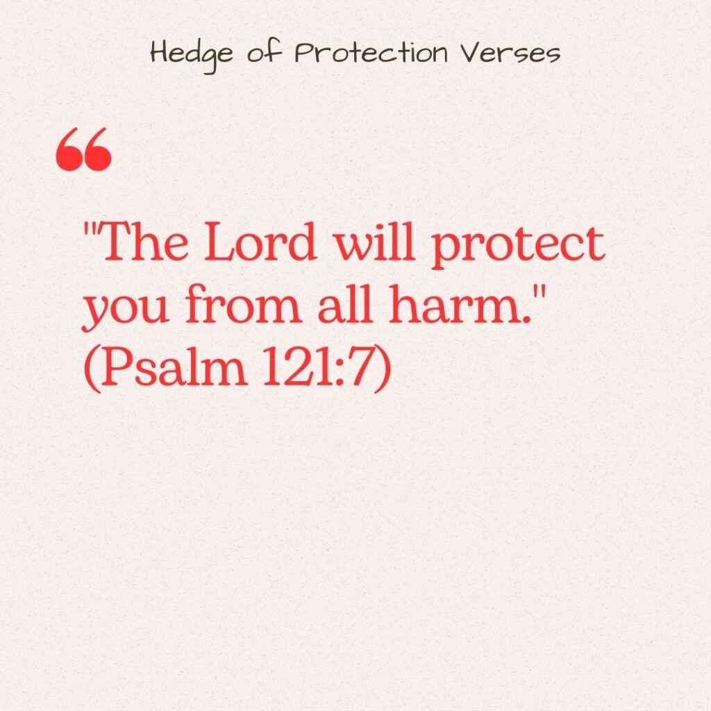 Hedge of Protection Verses