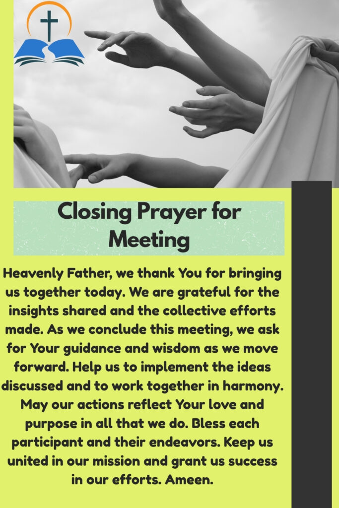 Closing Prayer for Meeting