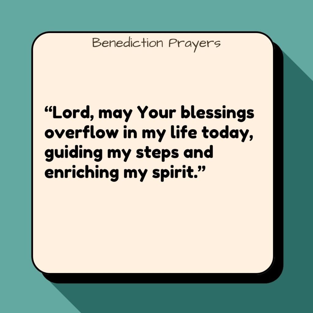 Benediction Prayers