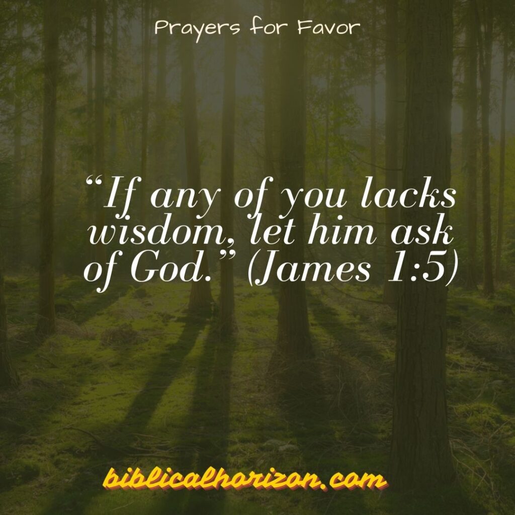 Prayers for Favor