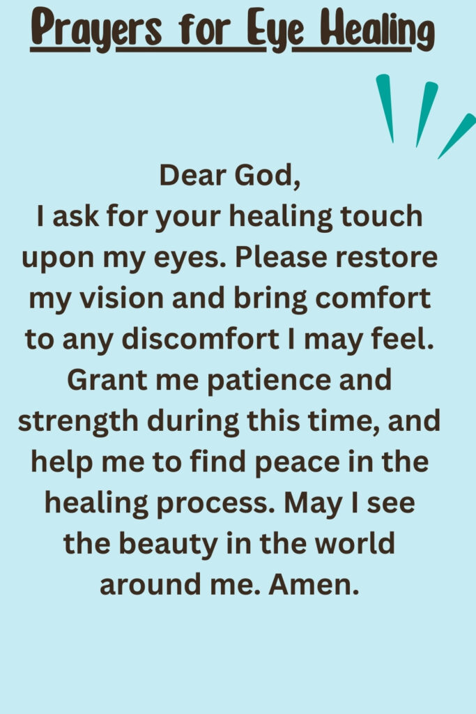 Prayers for Eye Healing