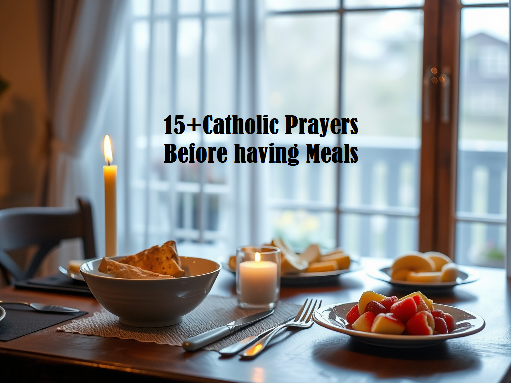 15+Catholic Prayers Before having Meals