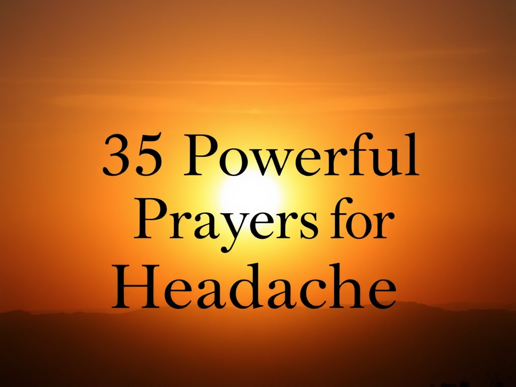 Prayers for Headaches