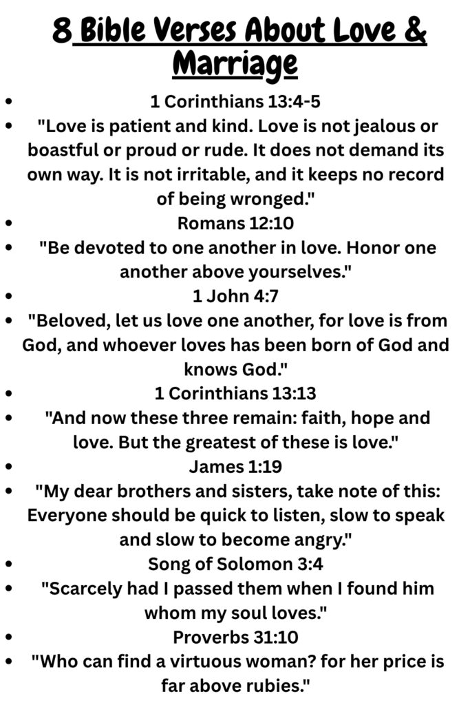 Bible Verses About Marriage